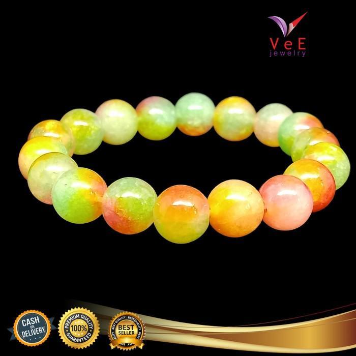 JUAL Gelang Batu Giok Cina Asli 10mm - VeE Bracelet Batu Alam Kesehatan