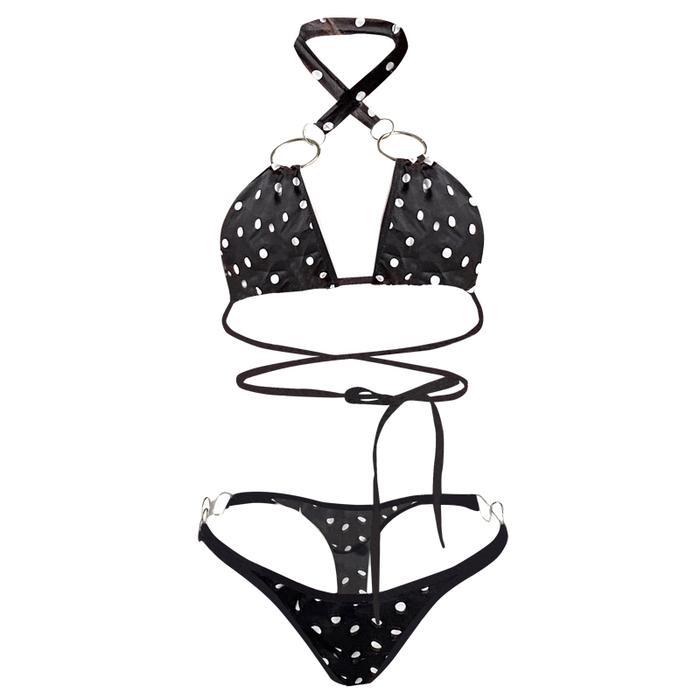 Lingerie Sexy Open Crotch Plus Size Bra G String Set Lingerie B23