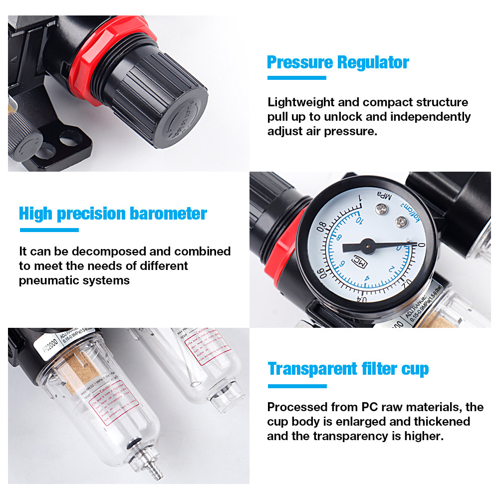 AFC2000 G1/4 Air Compressor Oil/Water Separator Air Filter for Pressure Reducing Valve Regulator