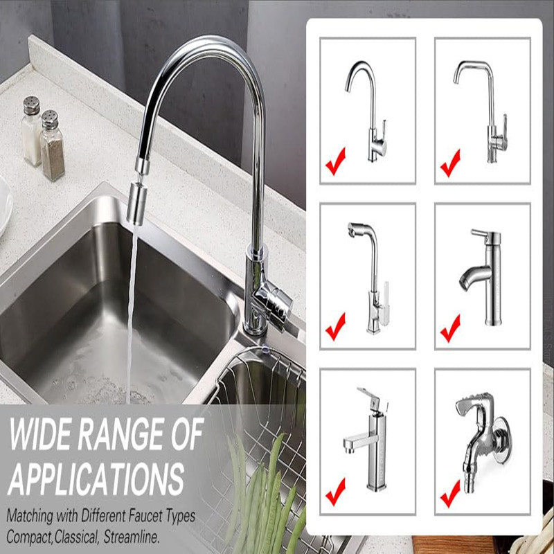 New Kitchen Faucet Aerator 360 Degree Swivel Tap Water Diffuser FM22 M24 Male Thread Bathroom Water