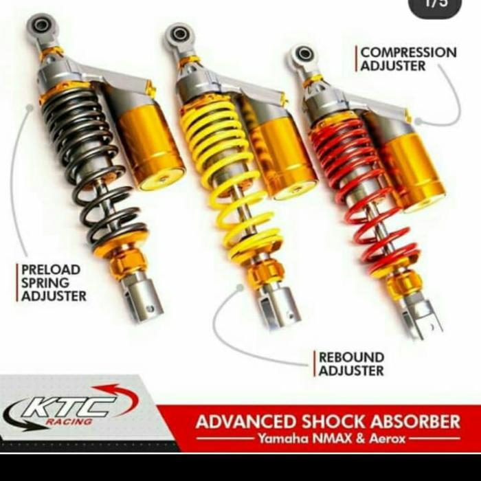 Shock Breaker Belakang Tabung Ktc Racing Advance Yamaha Aerox 155 Pnp
