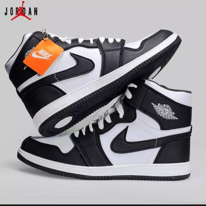 (BISA COD) SEPATU PRIA NIKE JORDAN 1 HIGH ABU PUTIH FULL WHITE KUNING