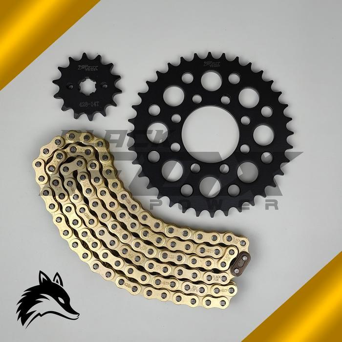 Paling Murah Gear Gir Set Paket Smash New (40T) Titans Arashi Shogun 110 125 14T 40T 428H 110L