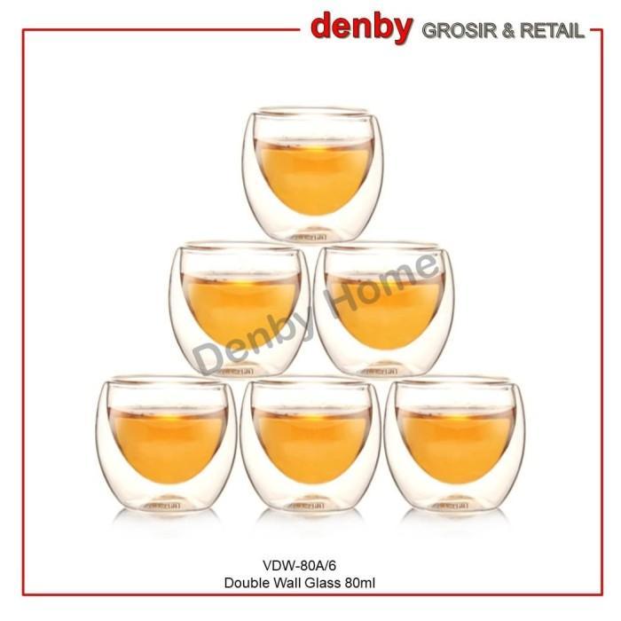 DENBY HOME Gelas Kopi Double Wall, Coffee Glass 80ml