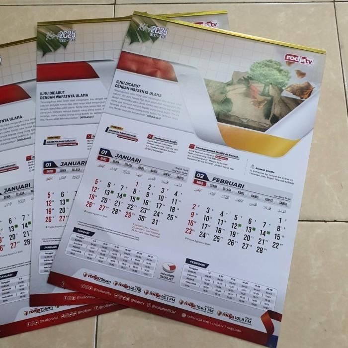 READYBANYAKK77- KALENDER DINDING RODJA 2025 M PLUS KALENDER HIJRIYAH 1446 -1447 H