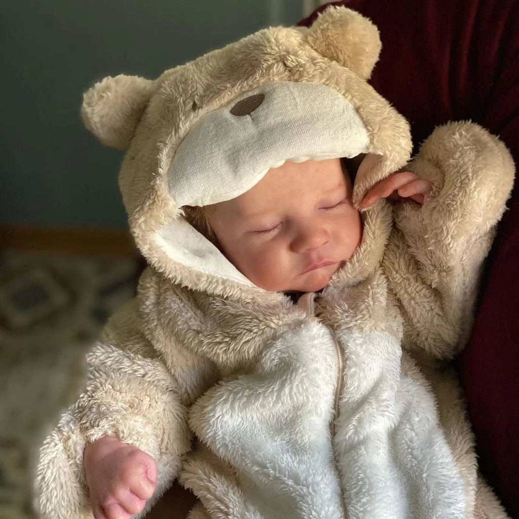 43Cm Lifelike Levi Reborn Doll - Hand Painted Sleeping Silicone Vinyl Body Bebe Doll - Thday Gift /