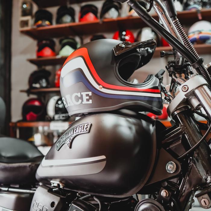 "New" Helm Cakil HBC Helm Retro Full Face HBC Cakil Jual Helm