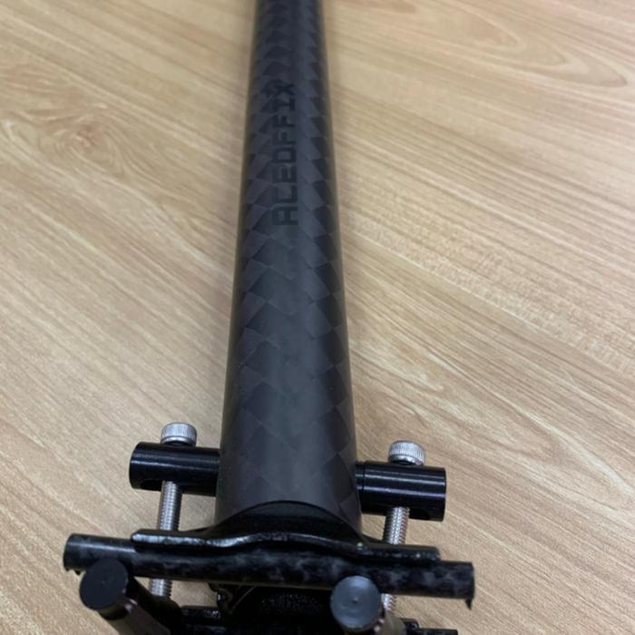 Seatpost Carbon 31.8 Aceoffix Hitam Doff 3Sixty Bromi Tiang Sadel Carbon 31.8 Aceoffix Sepeda Lipat