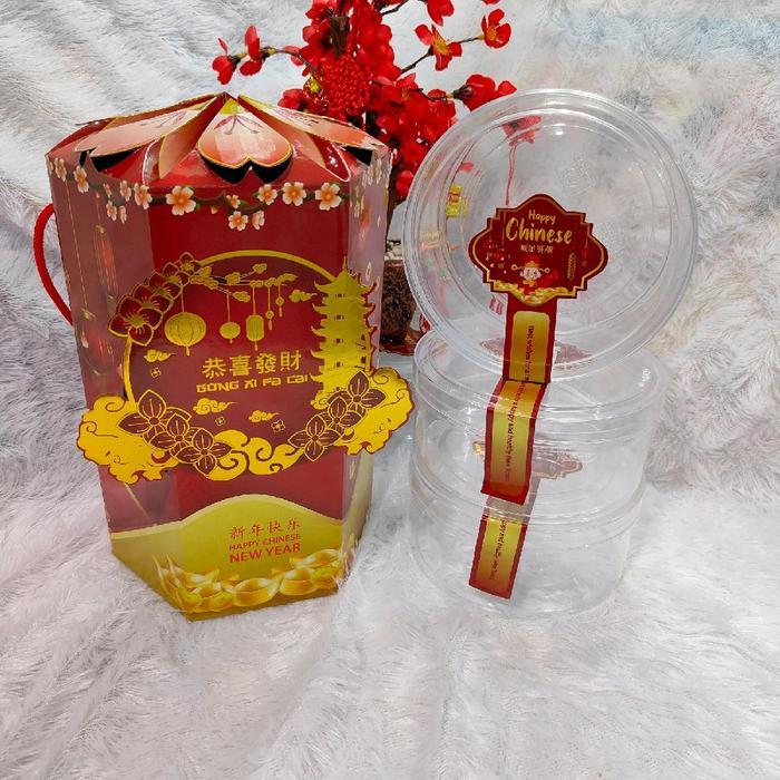 Box Imlek 3 toples 500gr Box Imlek 3 toples 350gr Dus Kue Kering Kotak