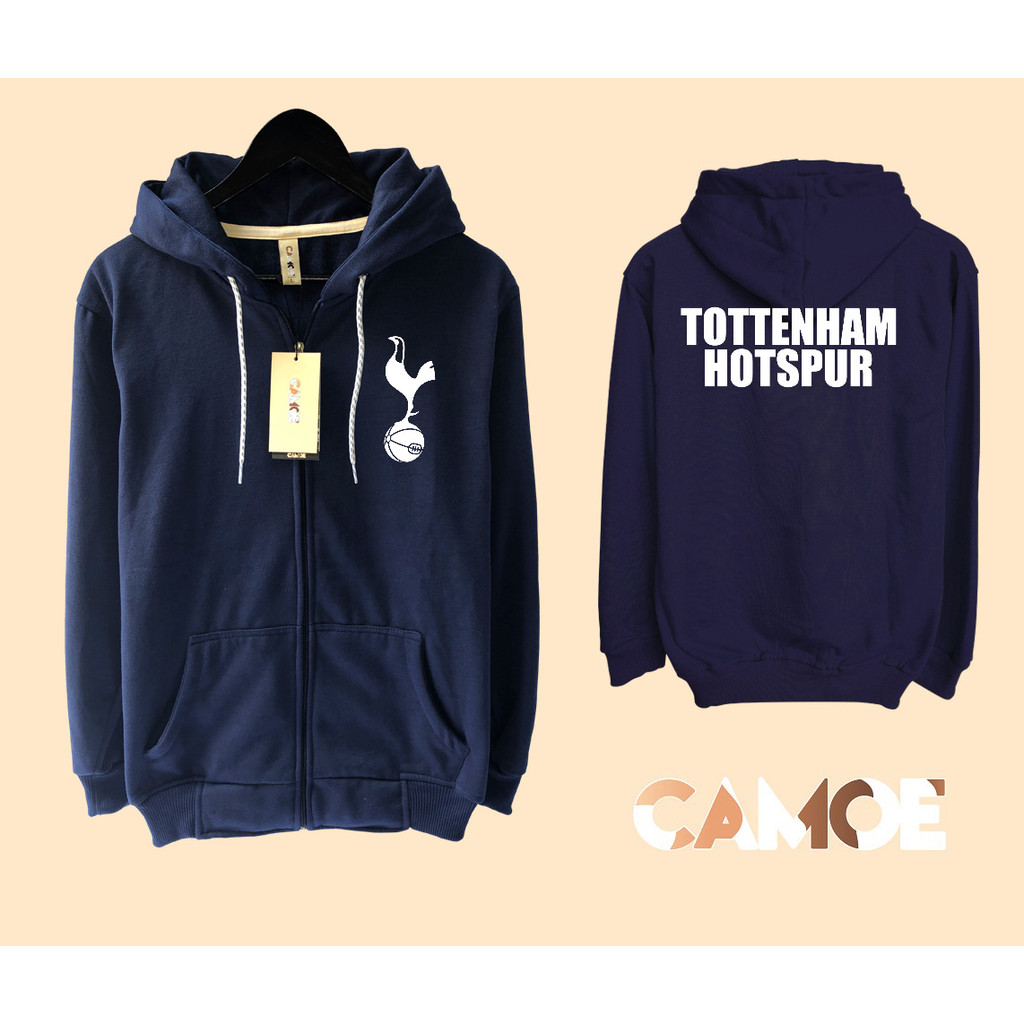 Jaket Hoodie Zipper Tottenham Hotspur logo