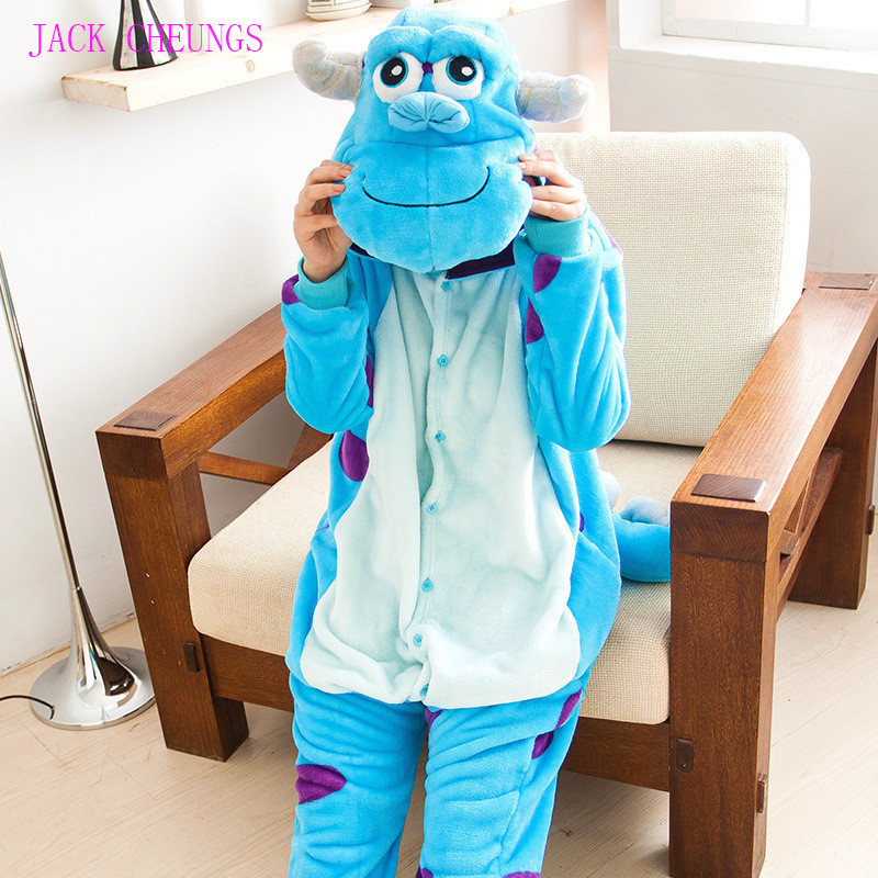 Monster Sulley Sullivan Kigurumi Onesies Pajamas Cartoon Animal Costume Uni Halloween Anime Cosplay