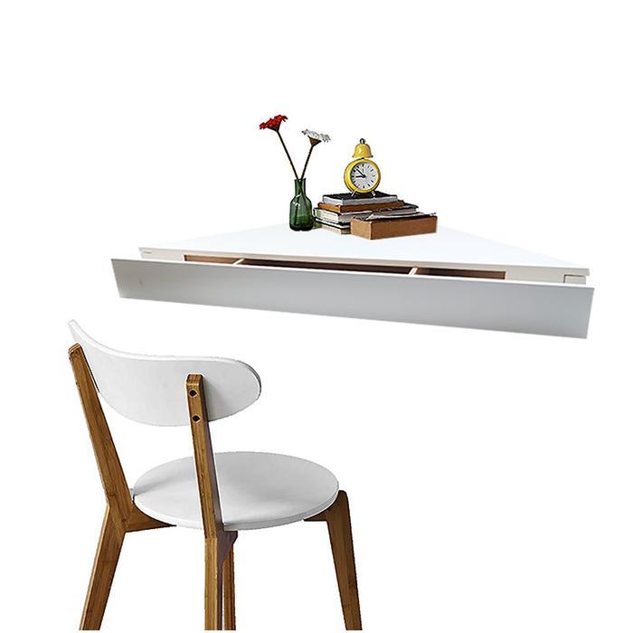 Rak/Meja Laci Sudut Minimalis Tempel Dinding Segitiga Sisi [50/50cm]