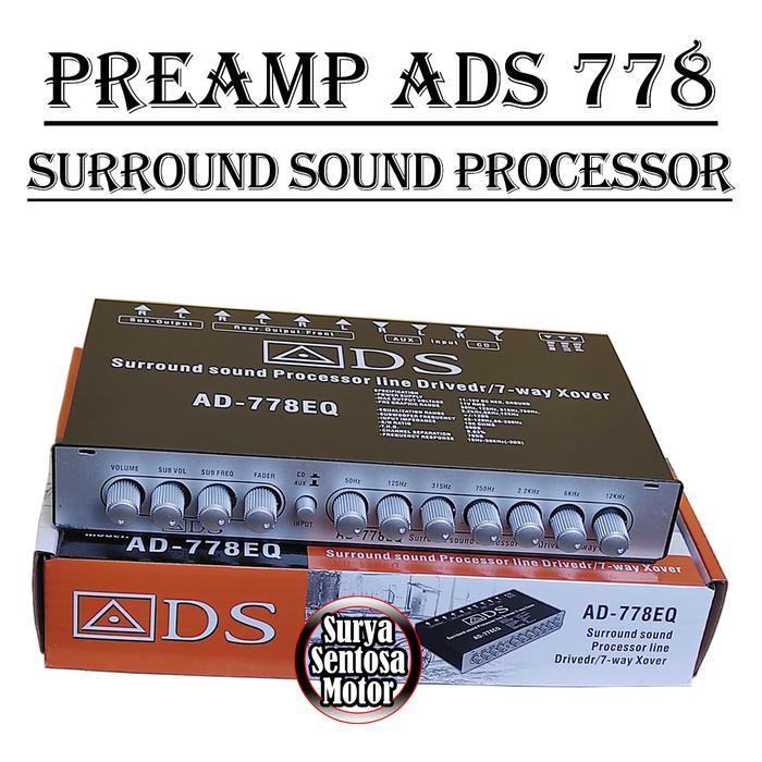 Preamp Parametrik Equalizer Surround Sound Audio Mobil 7 Way Xover Terlaris