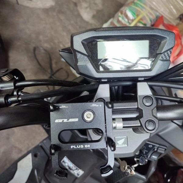 (COD) Phone Holder GUB PLUS 6 Original - Holder HP Motor Holder HP Sepeda Aluminium Black Motorcycle