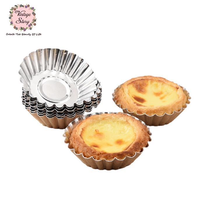 Cetakan Muffin Kue Pie Anti Lengket Egg Tart Cup Aluminium Foil