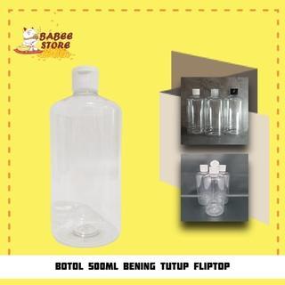 BABEE BOTOL PLASTIK 500 ML FLIPTOP BENING PUTIH /BOTOL 500ML FLIPTOP