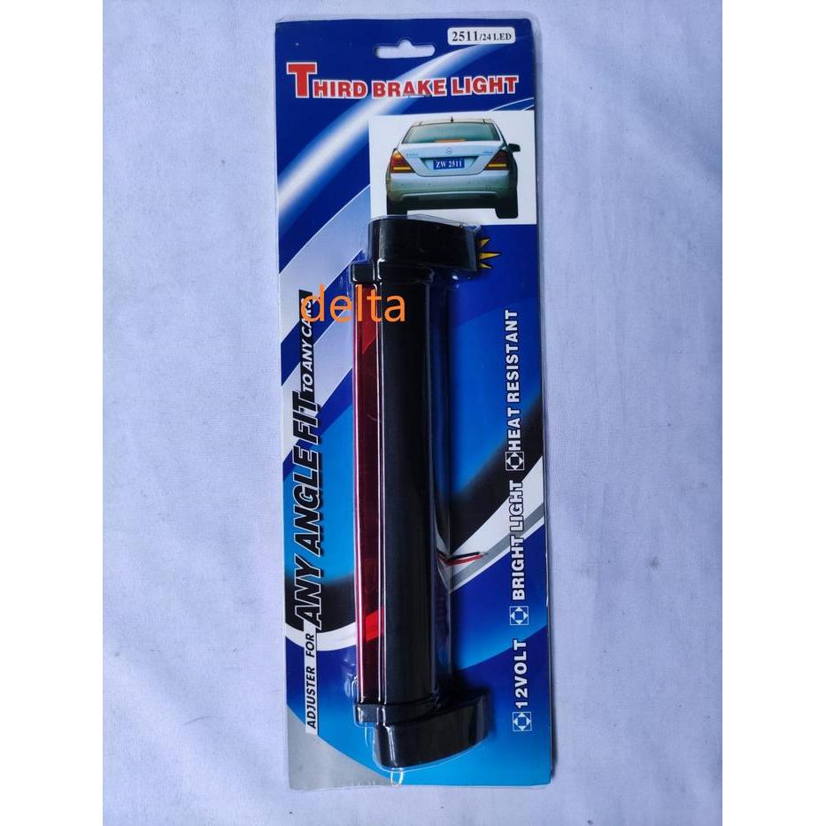 LAMPU REM/STOP BELAKANG MOBIL 14-LED 3RD WARNA MERAH 12V