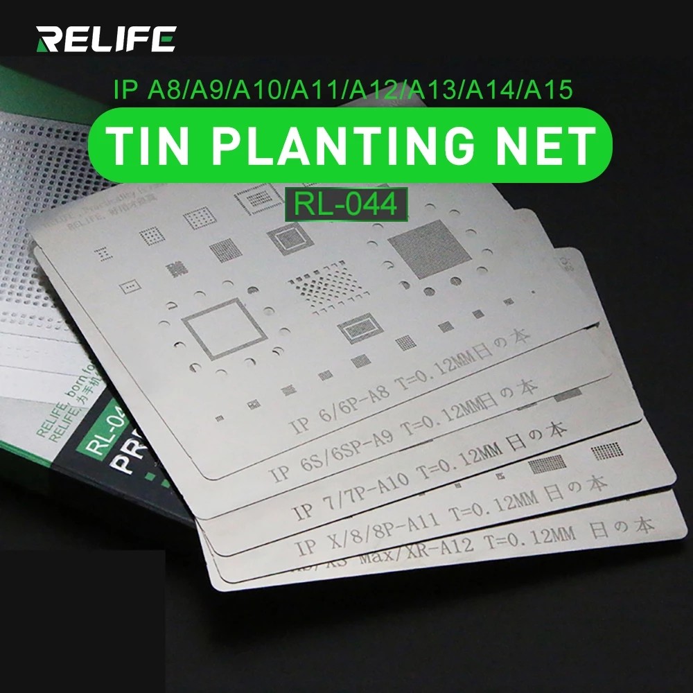 RELIFE Phone Logic Board BGA Repair Stencil For iPhone 6/6S/7/8/X/XS/11/12/13/14Pro/MAX Motherboard 