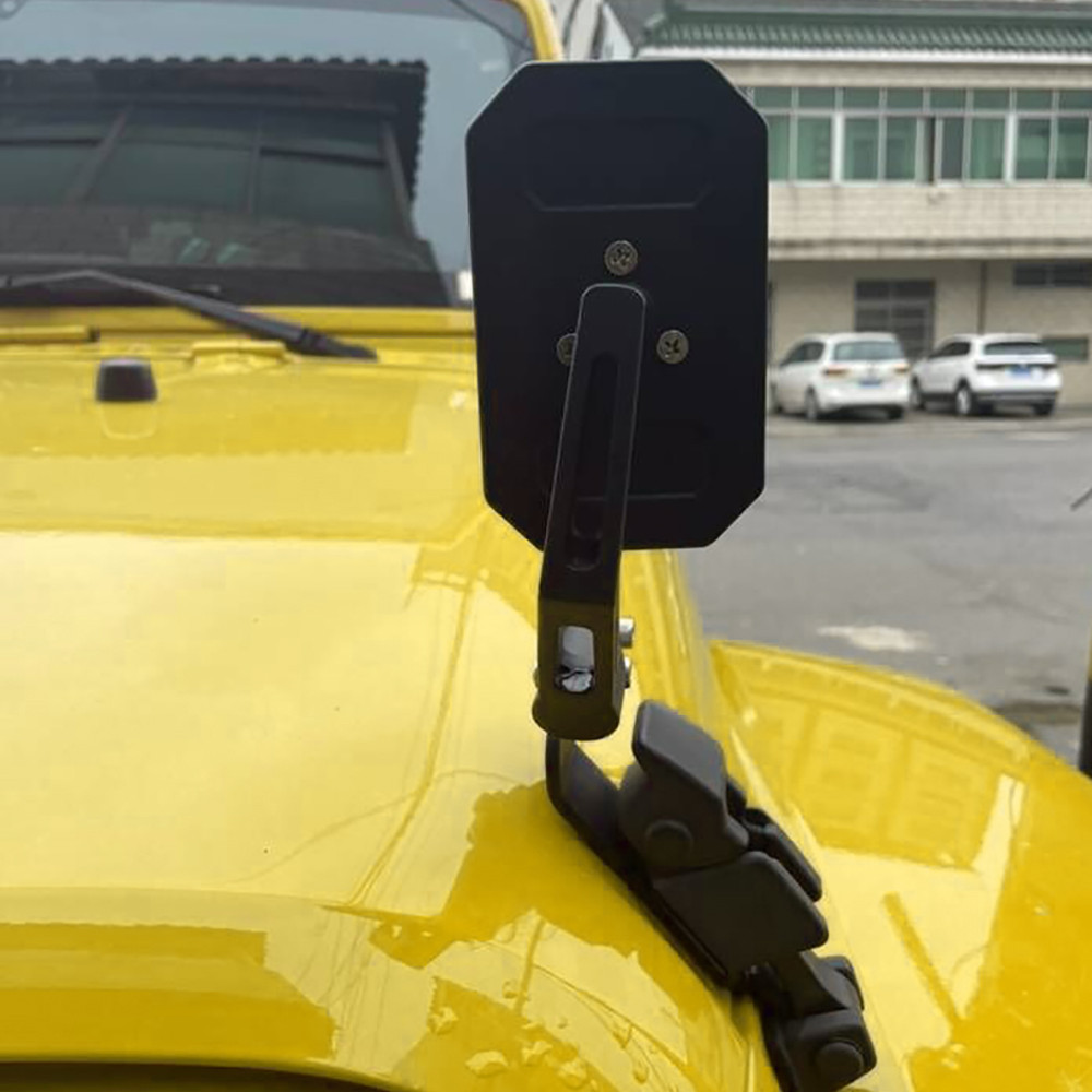 Car Hood Latch Catches Blind Spot Mirror Reverse Auxiliary Mirror for Jeep Wrangler TJ JK Gladiator