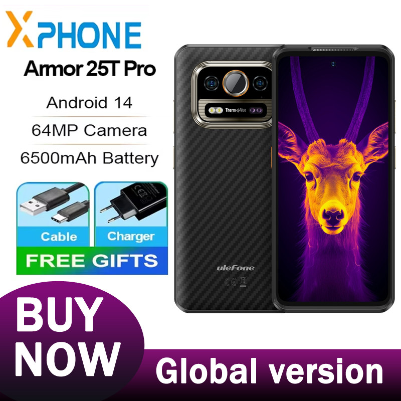 TERBARU Ulefone Armor 25T Pro 5G Rugged Smartphone 6GB+256GB 6.78'' Thermal Imaging Android 14 33W 5