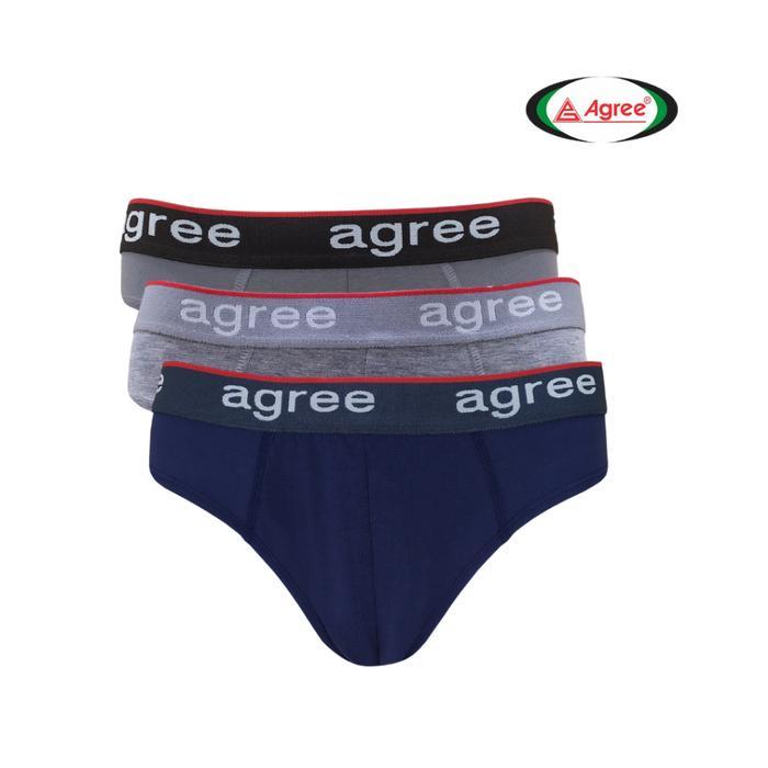 Isi 3Pcs Celana Dalam Pria Cowok Agree Millenial 2322 M-Xxl Karet Boxer Lembut