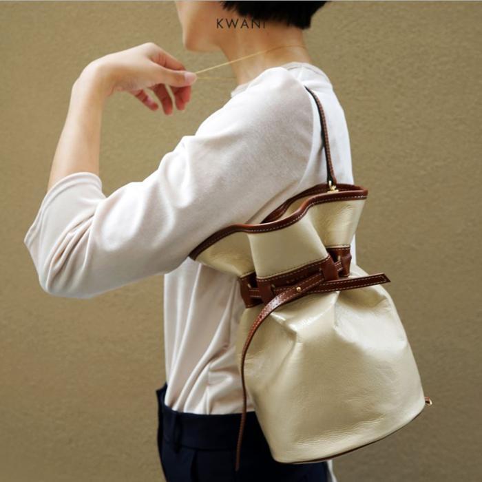 terlaris Kwani Celeb Patent Bucket Bag Shoulder 100% ori