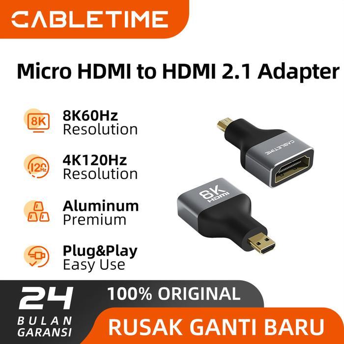 Cabletime Adapter Hdmi To Hdmi Mini Type C & Micro Hdmi Type D