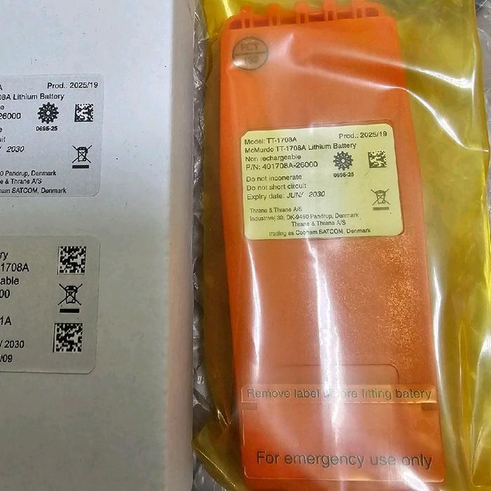 batre battery TT1708A mcmurdo mc murdo