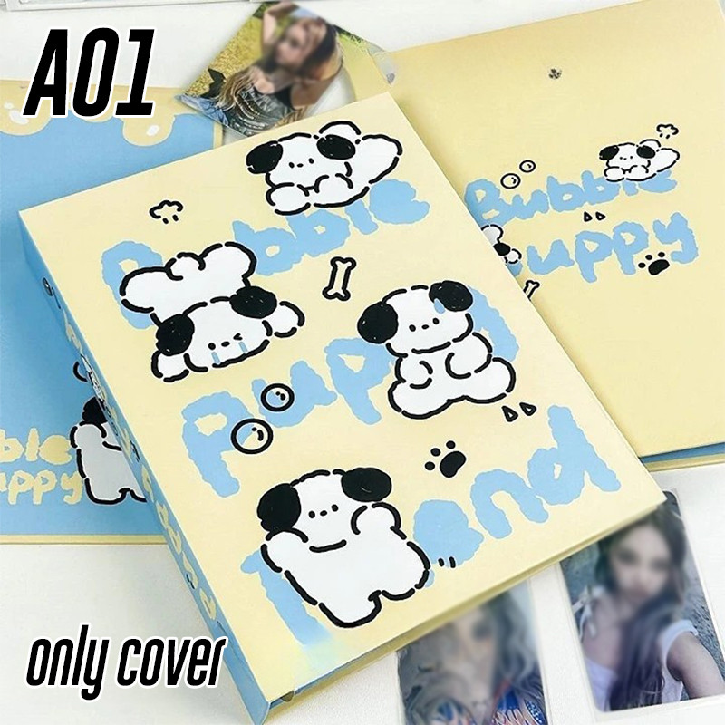 A5 Binder Korea Idol Photo Album Cute Dog Photocard Holder Photo Card Binder Loose-Leaf Photographs