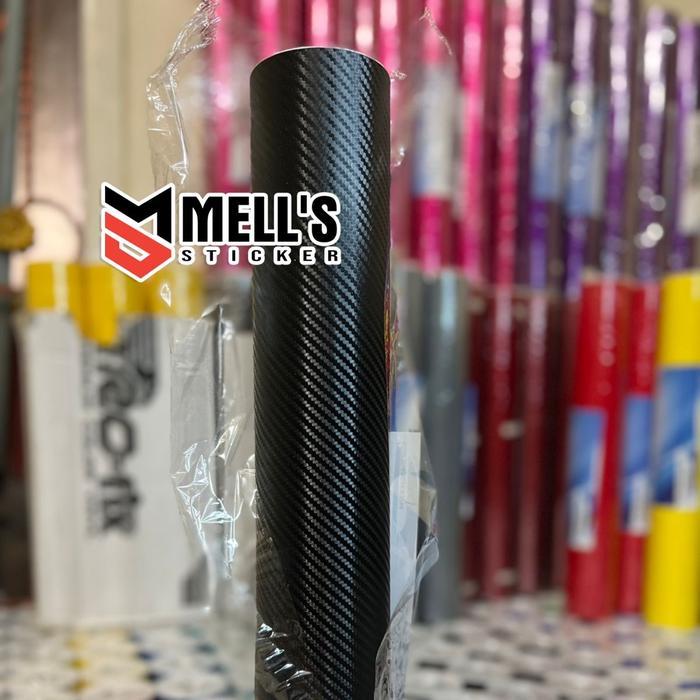 Stiker skotlet hitam karbon kasar tesktur profix lebar 45 panjang 1 meter