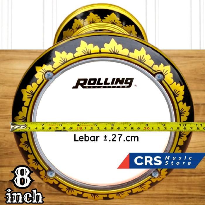 Darbuka Kayu 8 Inch Gold Hitam Mika Putih Terpercaya