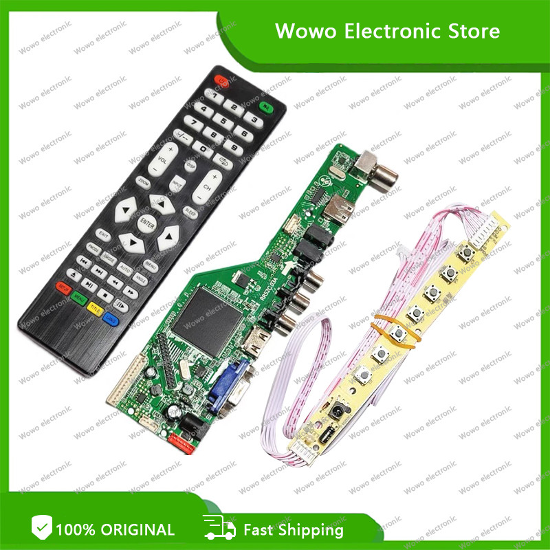 LCD TV drive board RR52C.03A supports DVB-T DVB-T2 Can replace 3663 chip motherboard (Provide