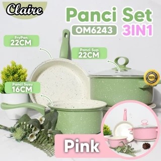 Panci Set 3 Pcs /  Fry pan / Sauce pan / Milk pot
