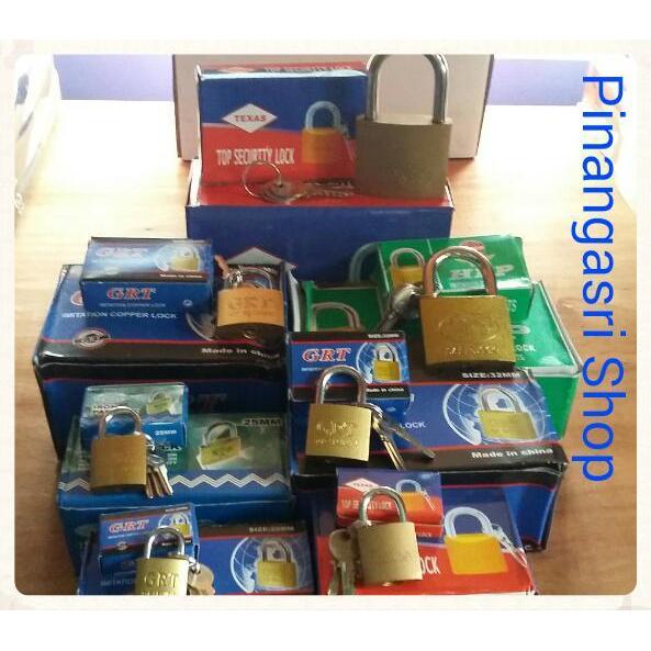 "New" Gembok kecil kuning untuk tas / Kunci koper ukuran 20 mm