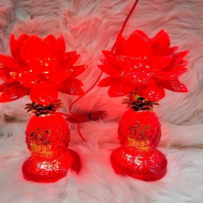 LAMPU KRISTAL BUNGA TERATAI