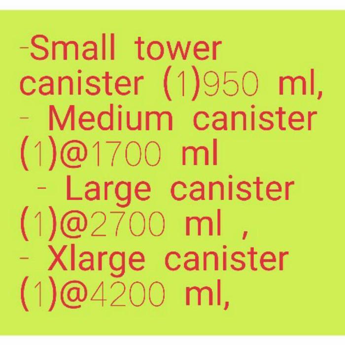 TOPLES MAKANAN CANISTER SET VASO MOORLIFE LIKE TUPPERWARE