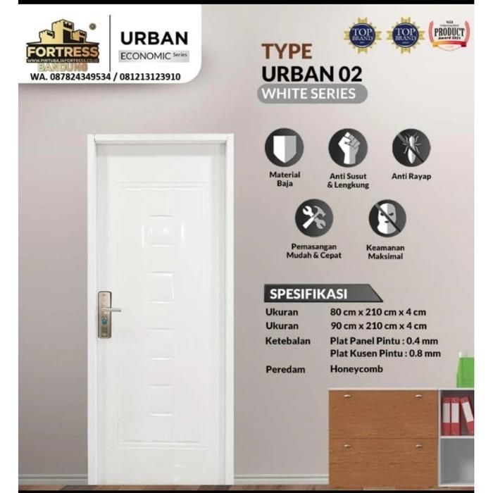 FORTRESS PINTU BAJA 80X210/PINTU KAMAR/PINTU HOTEL/PINTU UTAMA/TYPE URBAN ANTI RAYAP