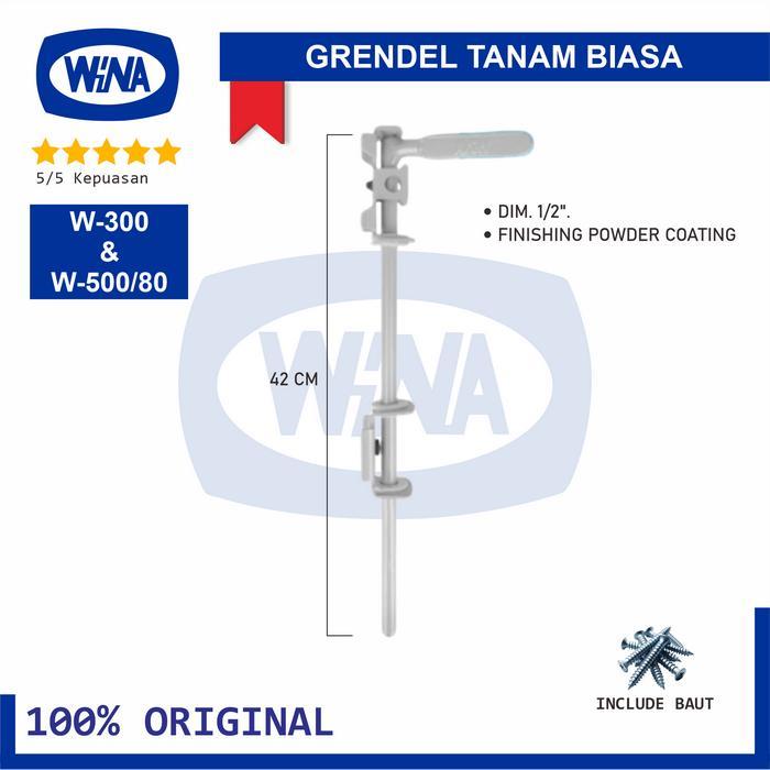 Grendel Tanam Pintu Kayu & Besi WiNA W300 W580 - 100% Original