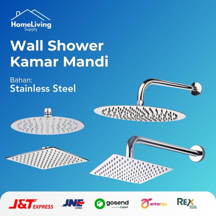 Wall Shower - Shower Mandi - Shower tanam stainless steel