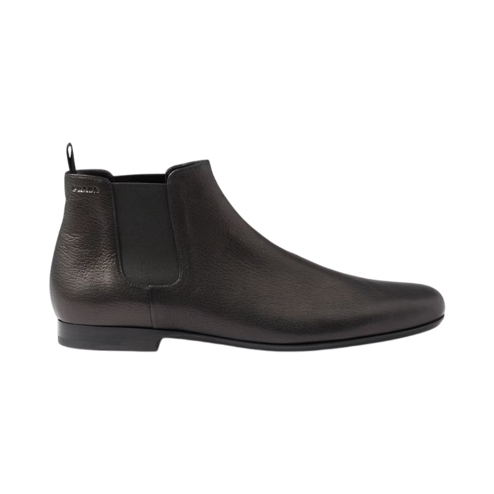 High Chelsea Boots Leather Black