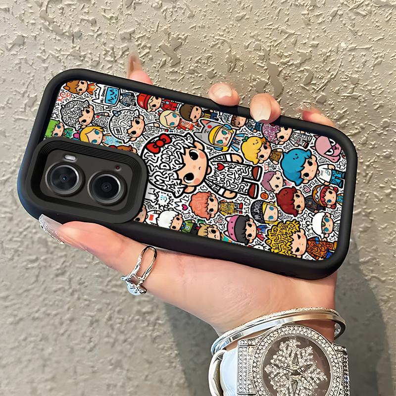Casing Hp Untuk OPPO A36 OPPO A76 OPPO A96 Case Casing pola boneka Cesing HP Kesing mata langit tang