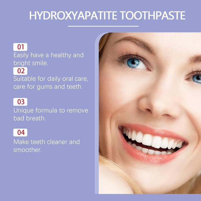 HYDROXYAPATITE TOOTHPASTE GENTLE MINT FRESH BREATH REFRESHING WHITENING CLEAN INTENSIVES STAIN