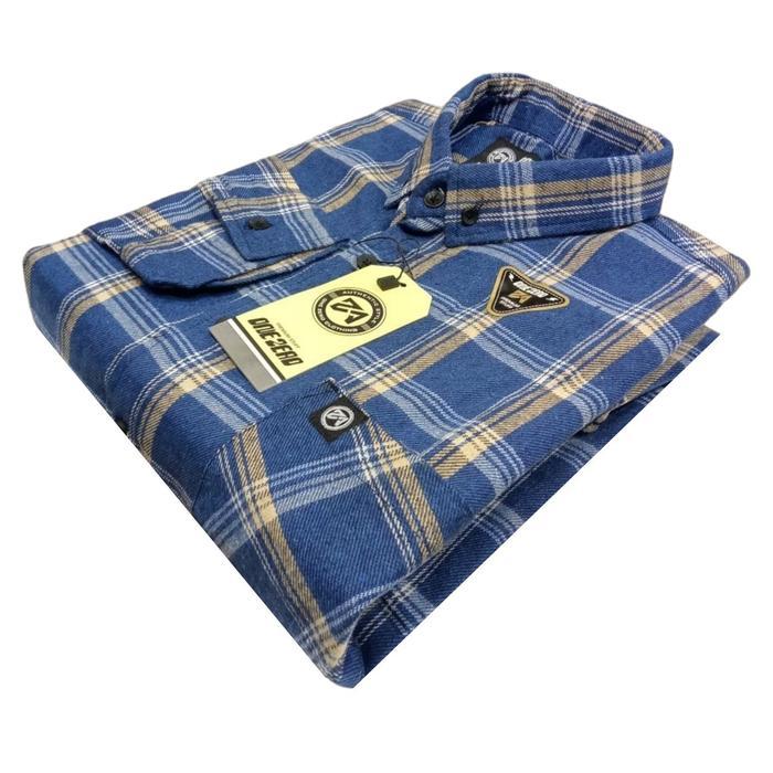 Kemeja Flanel Pria Lengan Panjang Xxl Xxxl Distro Import Premium Kotak