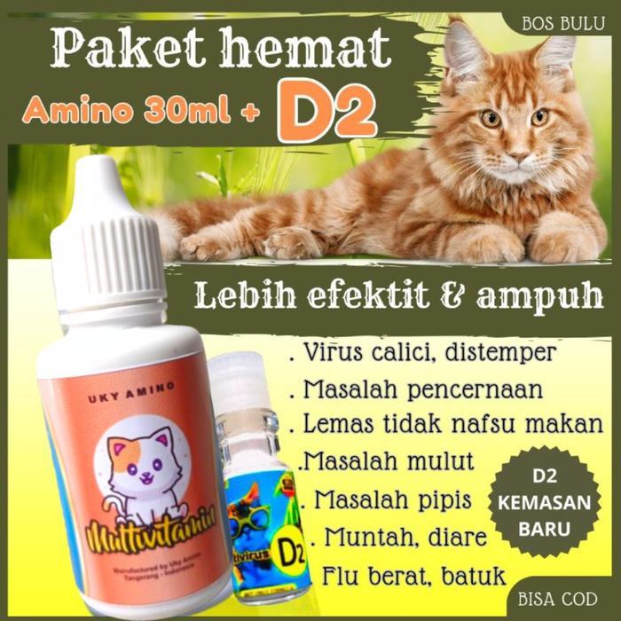 PAKET HEMAT OBAT VITAMIN VIRUS CALICI DISTEMPER FLU BERAT MUNTAH DIARE KUCING