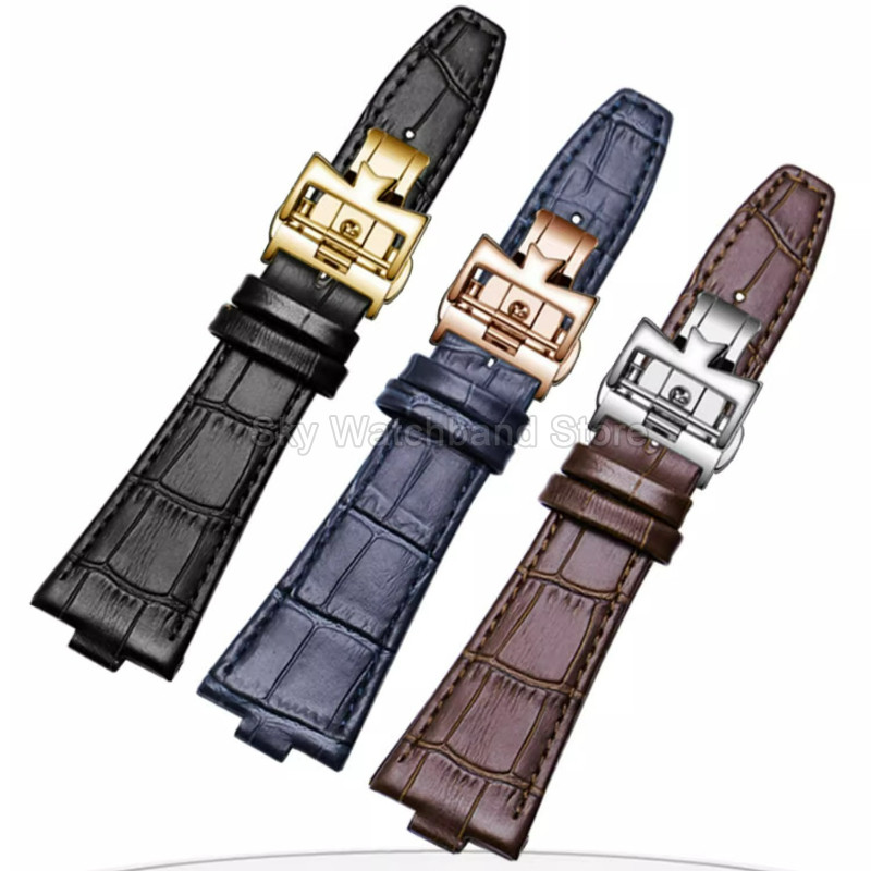 For Vacheron Constantin Overseas Genuine Leather Cowhide Watchband 47450 49150 47040V Watch Bracelet