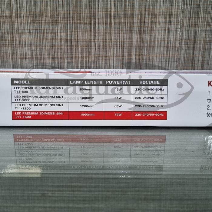 SAKKAI PRO T11-1500 72W LED 3 DIMENSI TANNING LAMP LAMPU CELUP ARWANA