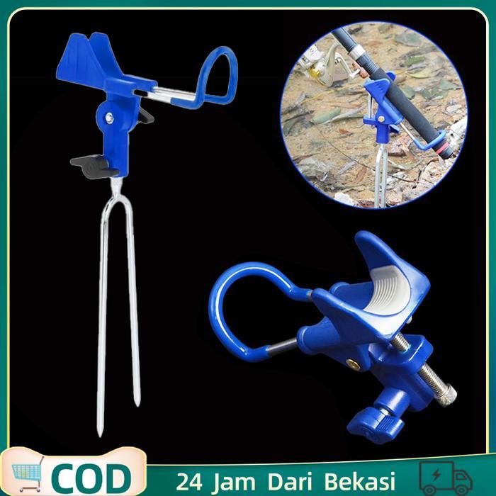 Cagak Pancing Stainless Dudukan Cagak Joran Pancing Adjustable 360 Deraja Bracket Dudukan Joran