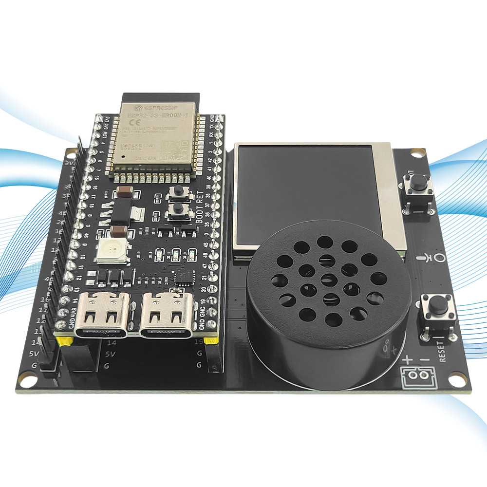 ESP32 S3 N16R8 Development Board with 1.54 Inch TFT Display Speaker Expansion Adapter Kit for DIY AI