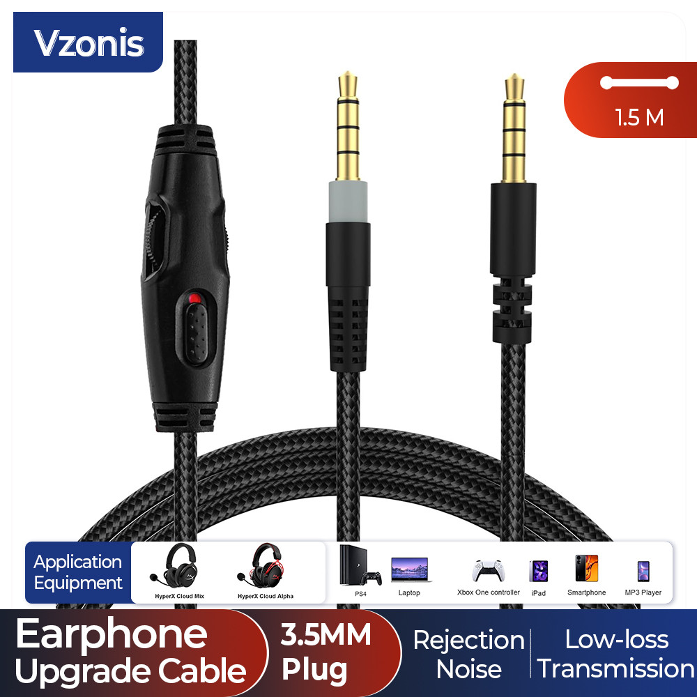 Headphone Replacement Cable with Mic Volume Control for Kingston HyperX Cloud Alpha ,HyperX Cloud
