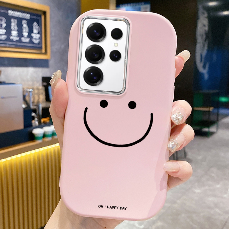 Casing Hp Untuk Samsung Galaxy S25 Ultra Case Casing Senyum kematian pola Kesing HP Cesing bulat gem